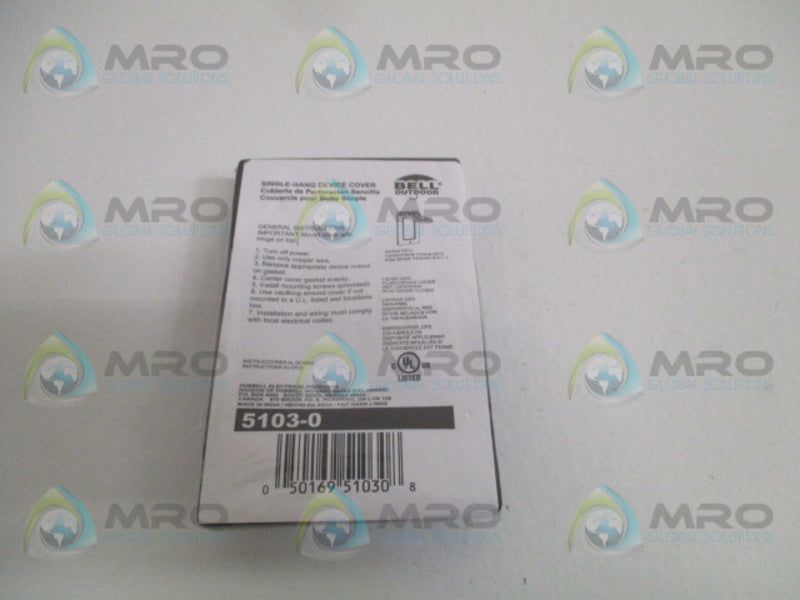 BELL 5103-0 SINGLE GANG DEVICE COVER  NSMP
