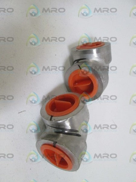 LOT OF 2 LADISH ELBOW 1" 6000WOG A182F304S4GXL NSNP