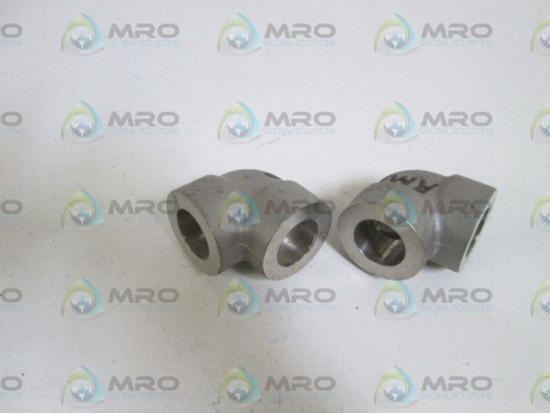 LOT OF 2 BONNEY ELBOW 3/4" 6000 F188A182F316 NSNP