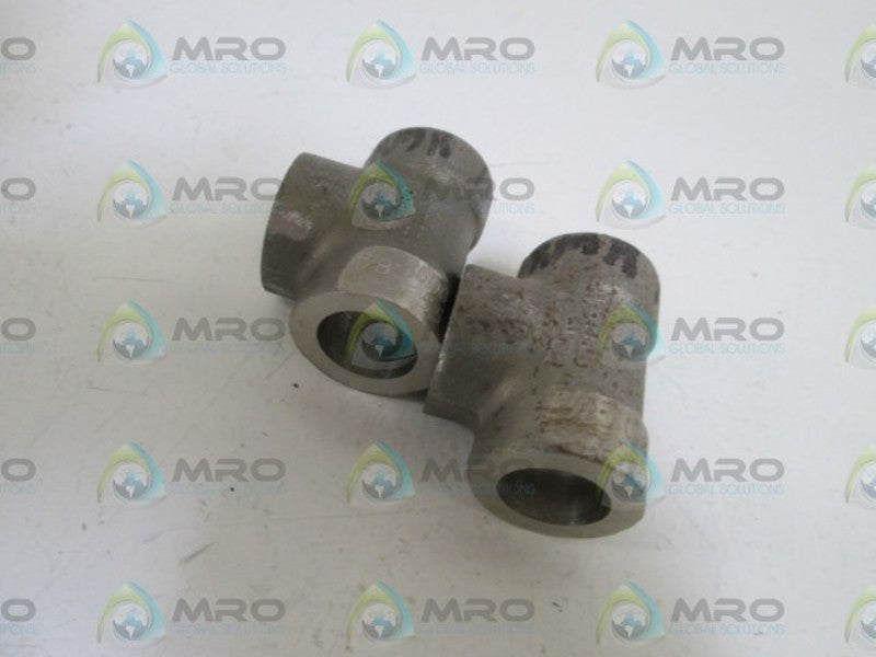 LOT OF 2 BONNEY FITTING 3/8" 3000 WOG A182F304E551S80 BORE NSNP