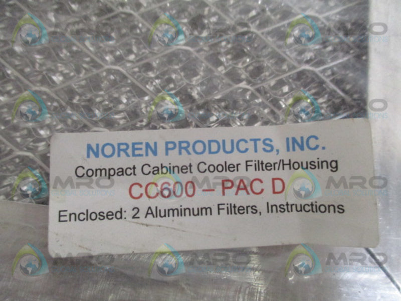 NOREN CC600-PACD COMPACT CABINET COOLER FILTER/HOUSING NSNP