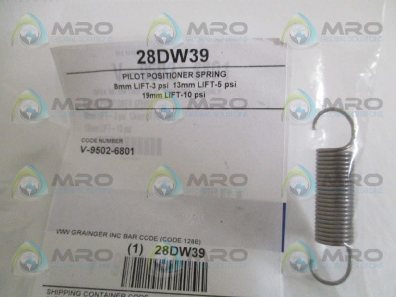 JOHNSON CONTROLS V-9502-6801 PILOT POSITIONER SPRING NSMP