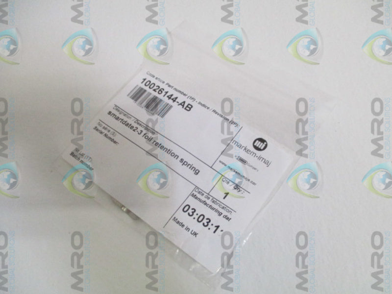 MARKEM IMAJE 10026144-AB FOIL RETENTION SPRING NSMP