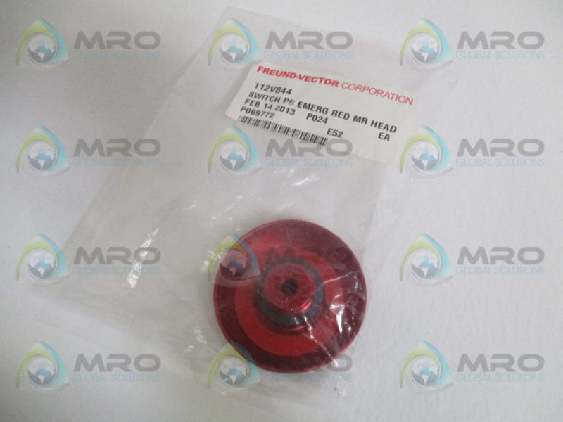 FREUND-VECTOR 112V844 PUSHBUTTON EMERGENCY MUSHROOM HEAD NSMP