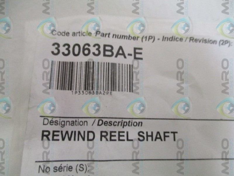 MARKEM IMAJE 33063BA.E REWIND REEL SHAFT  NSMP