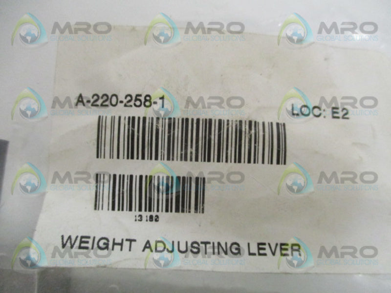 SCHEU&KNISS A-220-258-1 WEIGHT ADJUSTING LEVER NSMP
