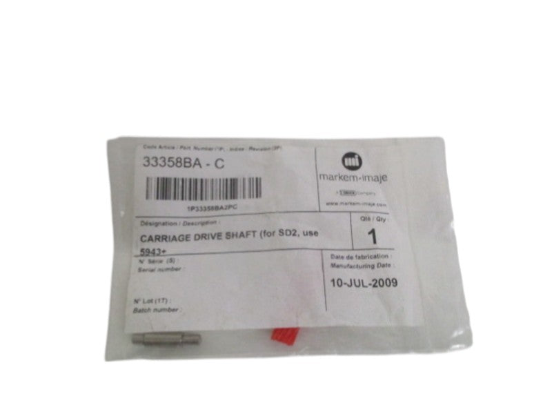 MARKEM IMAJE 33358BA-C CARRIAGE DRIVE SHAFT NSMP