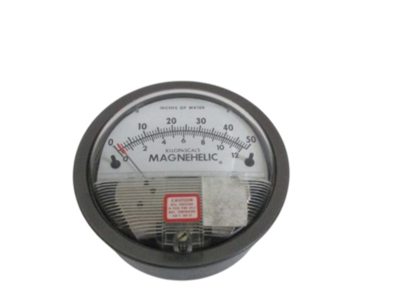 DWYER 12-160537-01 PRESSURE GAUGE 0-50 WC 0-12 KPA  UNMP