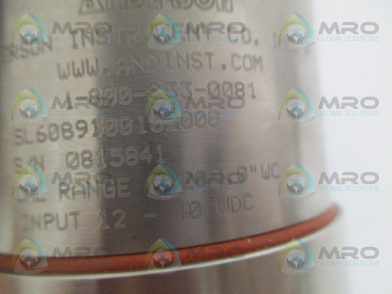 ANDERSON SL6089100102000 LEVEL TRANSMITTER 0-200.0"WC 12-40VDC  NSNP