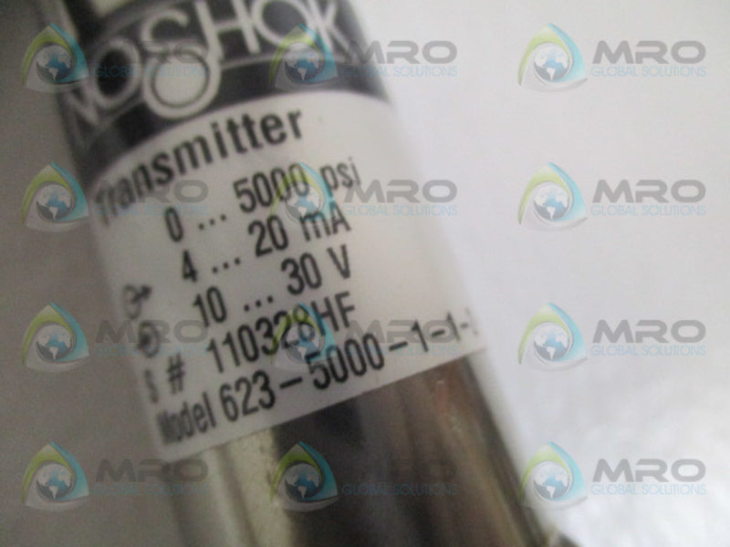 NOSHOK 623-5000-1-1-2-6 PRESSURE TRANSMITTER 0-5000 PSI NSNP