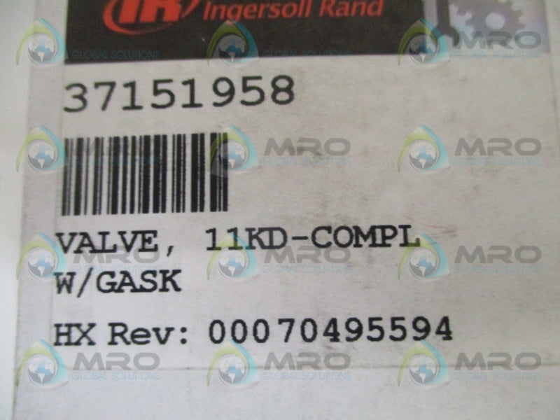 INGERSOLL RAND 37151958 11KD-COMPLETE VALVE ASSEMBLY NSMP