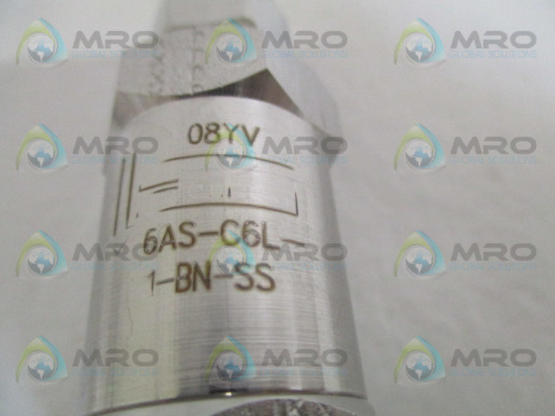 PARKER 6AS-C6L-1-BN-SS CHECK VALVE NSMP