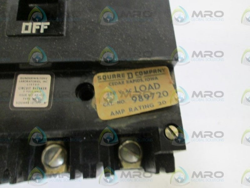 SQUARE D CIRCUIT BREAKER 989720 480V NSMP