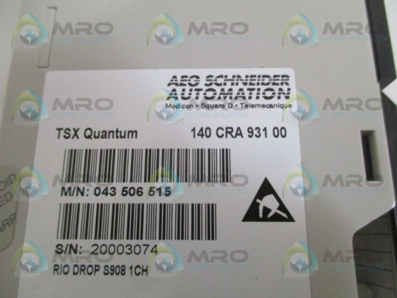 SCHNEIDER AEG MODICON TSX QUANTUM 140CRA93100 RIO DROP MODULE UNMP
