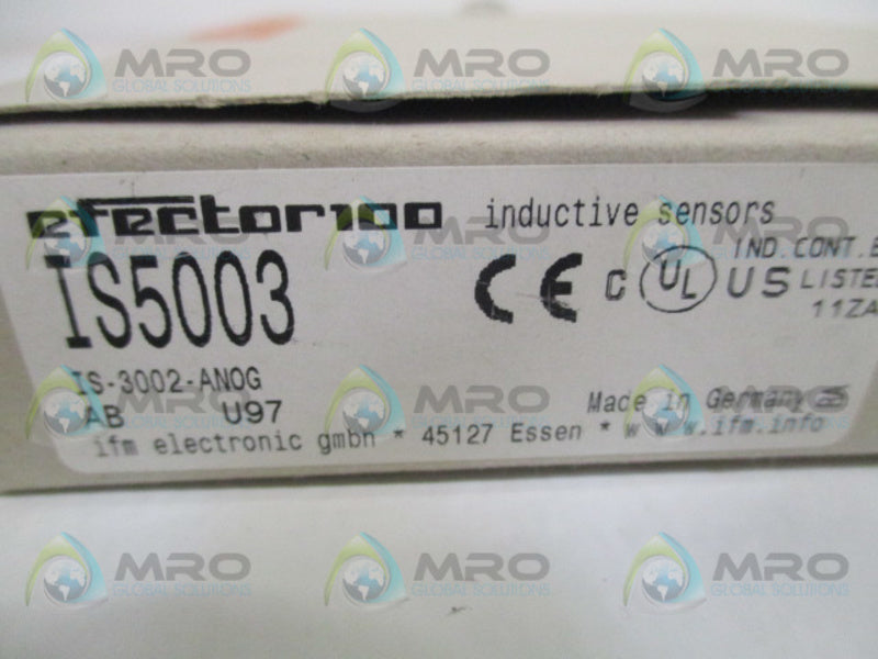 IFM EFECTOR IS5003 INDUCTIVE SENSOR NSMP