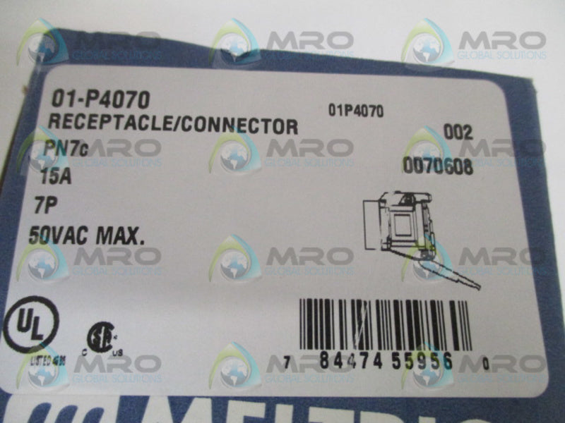 MELTRIC 01-P4070 RECEPTACLE/CONNECTOR NSMP