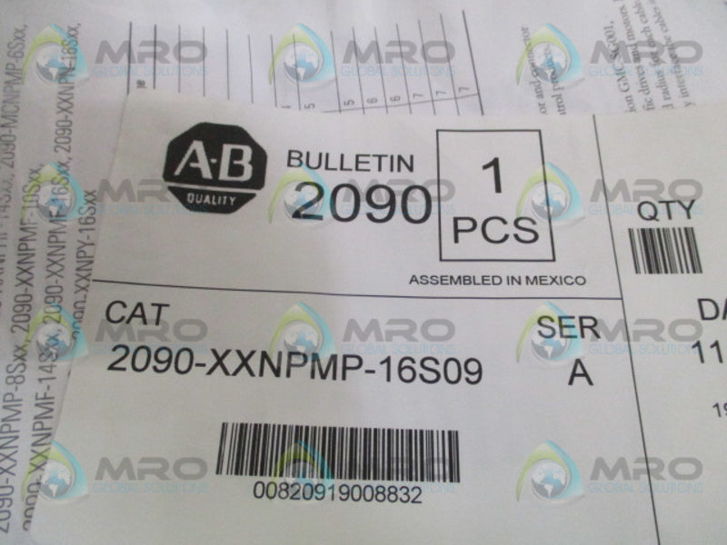 ALLEN BRADLEY 2090-XXNPMP-16S09 SER. A POWER CABLE * NEW IN FACTORY BAG *