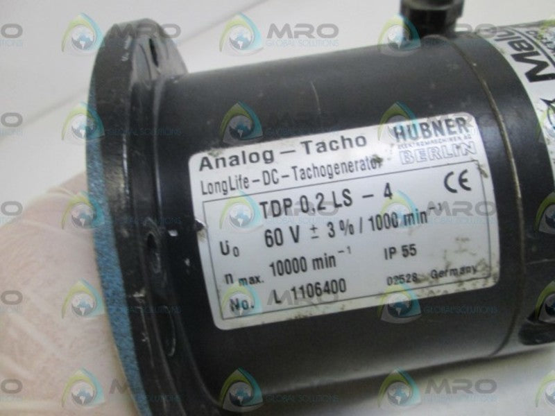 HUBNER ANALOG TACHOGENERATOR  TDP 0,2 LS-4 UNMP