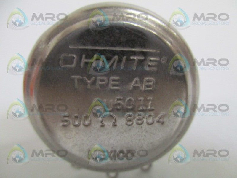 OHMITE CU5011 POTENTIOMETER 500 OHMS NSMP