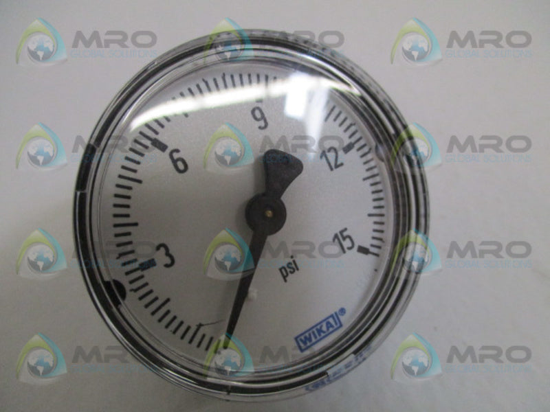 WIKA 9690438 PRESSURE GAUGE 0-15 PSI NSMP