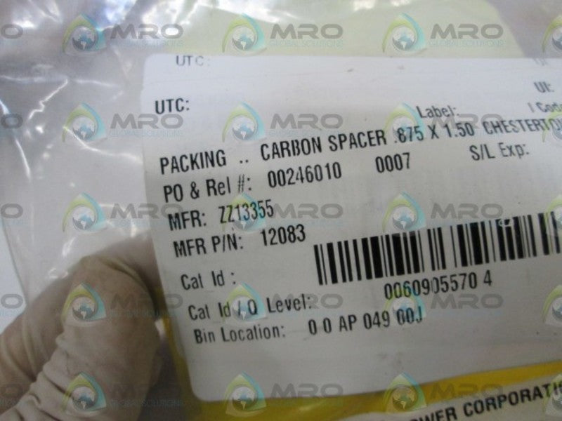 LOT OF 4 CHESTERTON CARBON SPACER 012083 NSMP