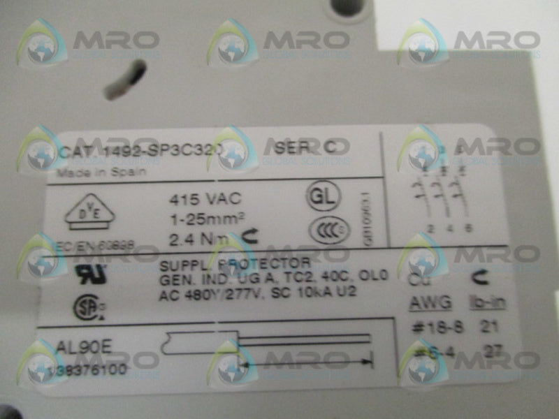 ALLEN BRADLEY 1492-SP3C320 SER. C CIRCUIT BREAKER 32A  NSMP