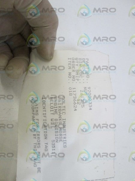 LOT OF 11 COLTEC INDUSTRIES NUT 92000334 NSNP