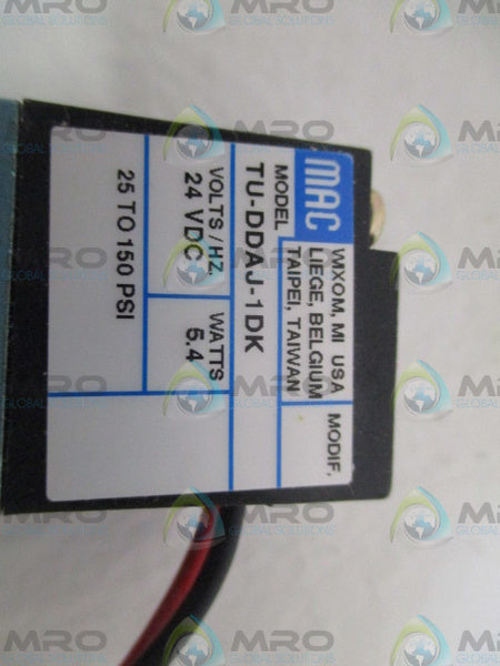 MAC TU-DDAJ-1DK SOLENOID VALVE NSMP