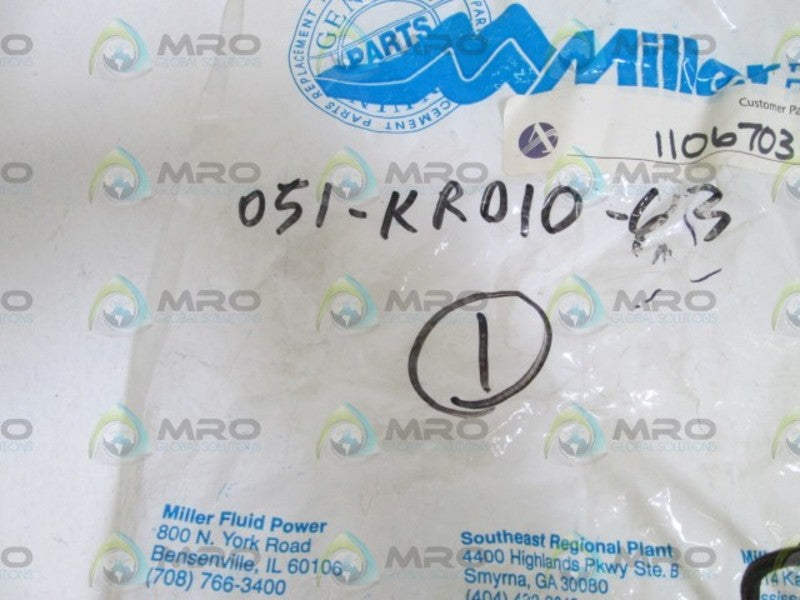 MILLER CYLINDER CAGE SEAL ASSEMBLY 051-KR010-63  NSMP