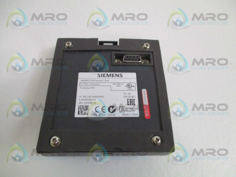 SIEMENS SINAMICS V20 6SL3255-0VA00-4BA0 OPERATOR PANEL (AS PICTURED) UNMP