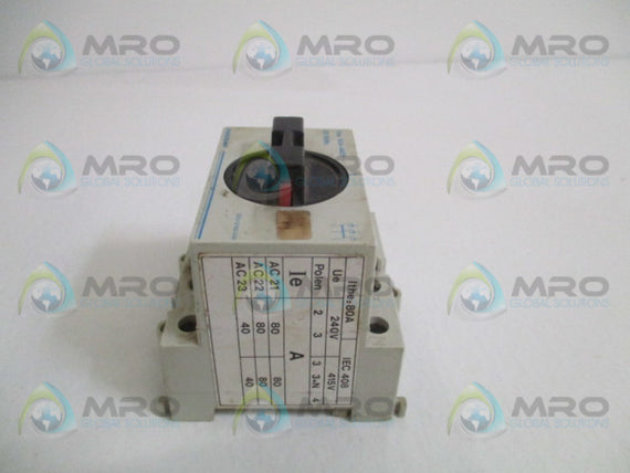 VYNCKIER 033/13783-000 ROTARY SWITCH  UNMP