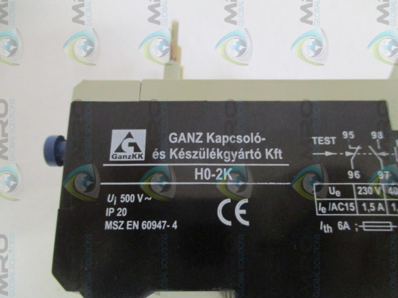 GANZKK H0-2K OVERLOAD RELAY 4.9-7.3A UNMP
