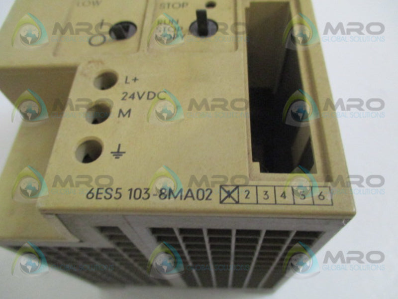 SIEMENS SIMATIC S5-100U 6ES5103-8MA02 CONTROL PROCESS UNIT UNMP