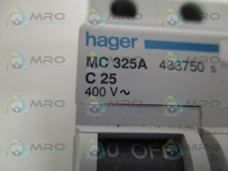 HAGER MC325A-C25 CIRCUIT BREAKER 25A UNMP