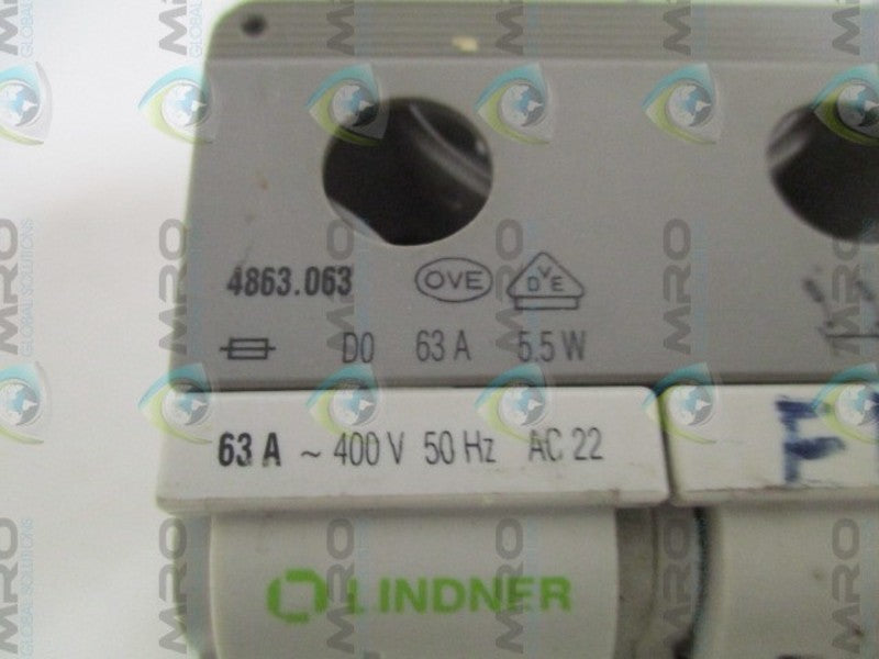 LINDNER 4863.063 DISCONNECT FUSE SWITCH (AS PICTURED) UNMP