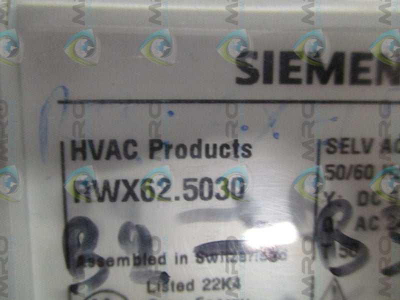 SIEMENS RWX62.5030 CONTROLLER UNMP