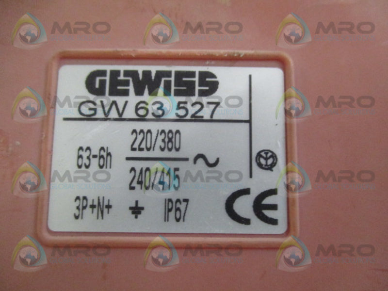 GEWISS GW63527 RECEPTACLE SOCKET UNMP