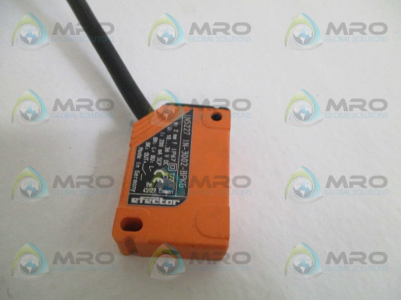 IFM EFECTOR IN5227 IN-3002-BPKG INDUCTIVE SENSOR (AS PICTURED) UNMP