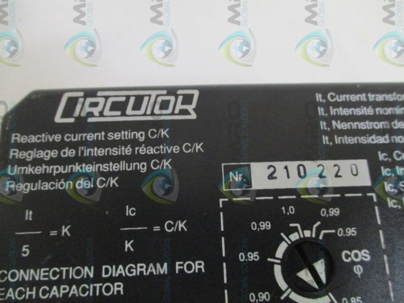 CIRCUTOR COMPUTER 6C REACTIVE POWER REGULATOR  UNMP