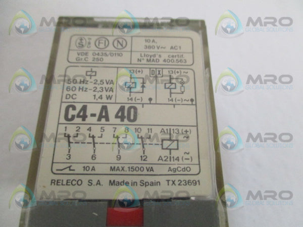RELECO C4-A40 RELAY 24VDC UNMP