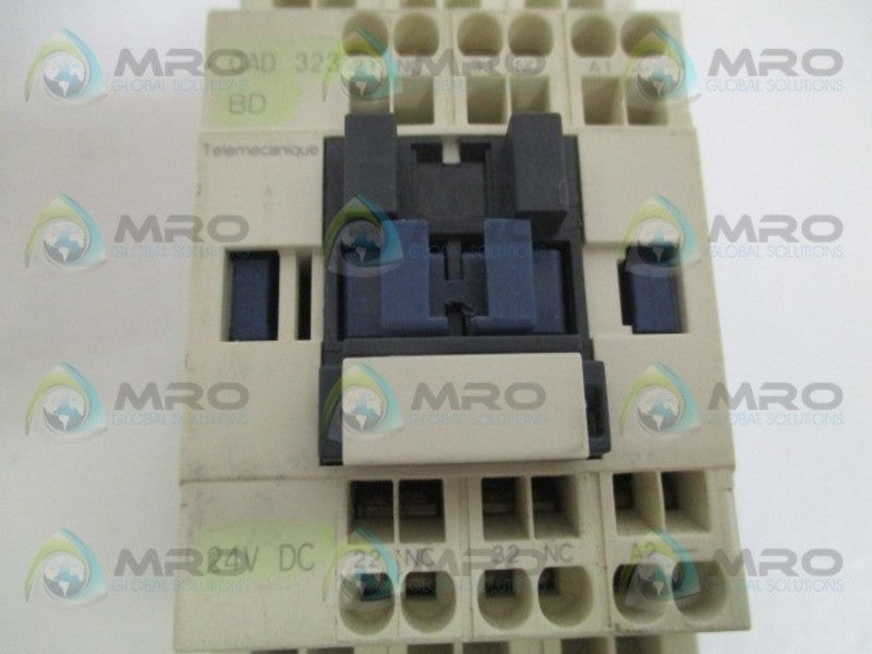 TELEMECANIQUE CAD323BD CONTROL RELAY 24VDC UNMP