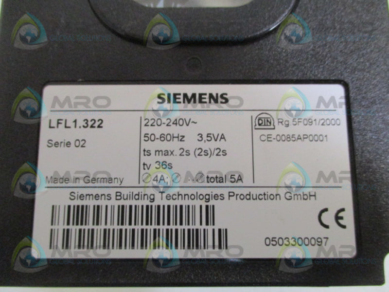 SIEMENS LFL1.322 GAS BURNER PROGRAM CONTROLLER UNMP