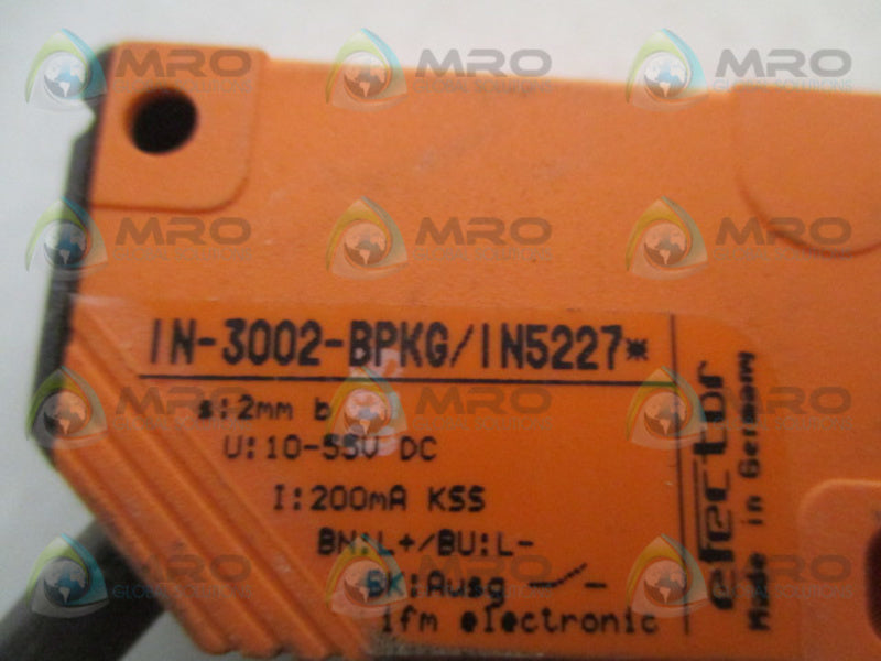 IFM EFECTOR IN5227 INDUCTIVE SENSOR UNMP