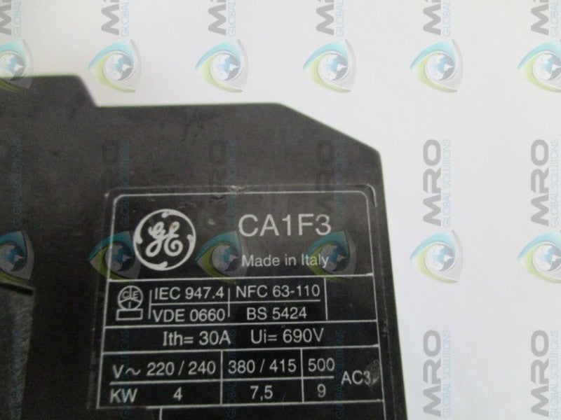 GENERAL ELECTRIC CA1F3 CONTACTOR 16A UNMP