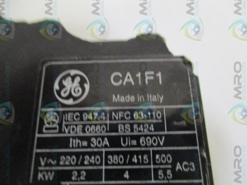 GENERAL ELECTRIC CA1F1 CONTACTOR 380/415V (AS PICTURED) UNMP