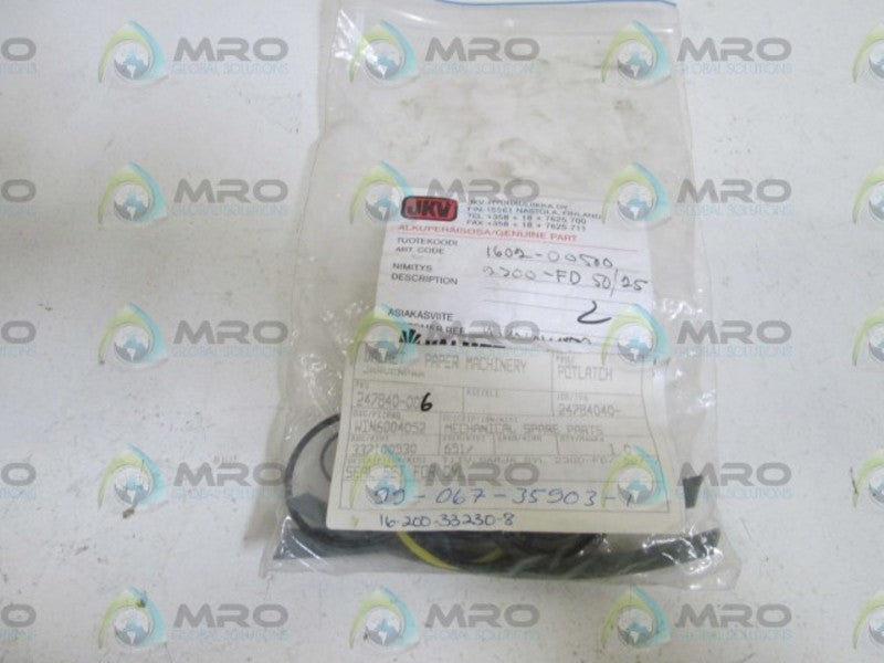 VALMET PAPER MACHINERY SEAL KIT 99-067-35903-1 NSNP IN BAG