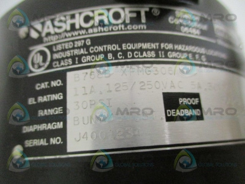 ASHCROFT B768BXFMG306 PRESSURE SWITCH 30 PSI  UNMP