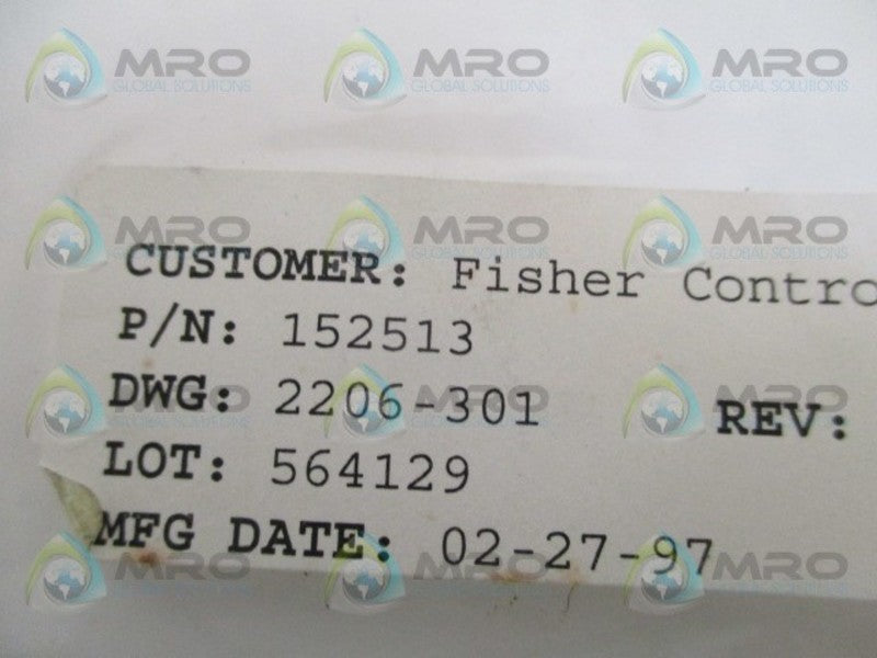 FISHER V152513X012 SEAL RING NSMP