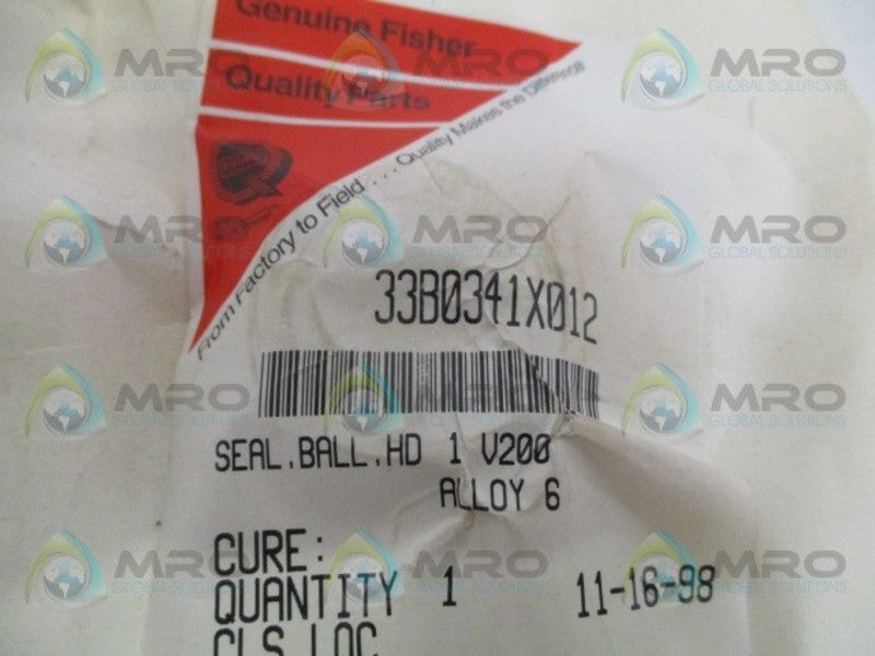 FISHER 33B0341X012 BALL SEAL  NSMP