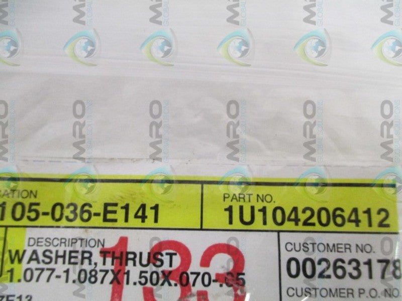 FISHER 1U104206412 THRUST WASHER  NSNP